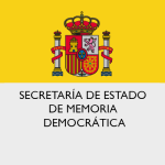 Logotipo de la Secretaría de Estado de Memoria Democrática. Pódcast Herederos del exilio. Integración y memoria.